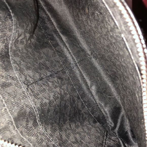 MICHAEL KORS Perforated Black Saffiano Crossbody with Silver Chain Leather Strap - Picture 14 of 15